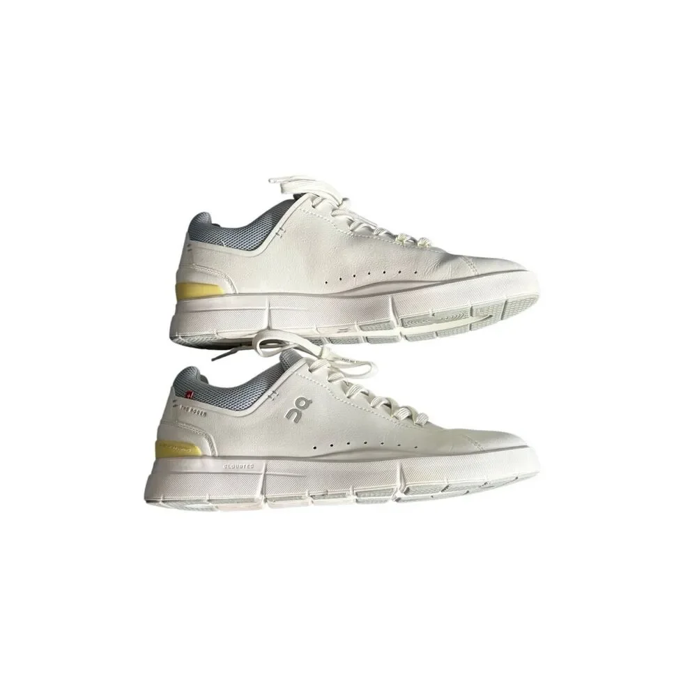 On Womens White The Roger Advantage Cloudtec Low Top Sneakers Size 10